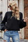 Weekend Style Rib-Knit Dropped Shoulder Sweater