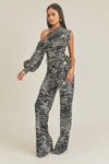 Zebra Print Jumpsuit